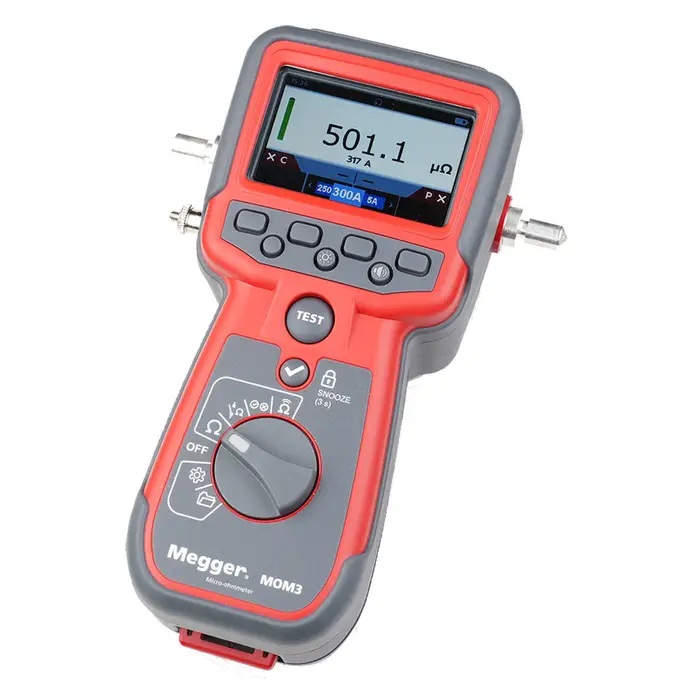 Megger BK-30381 MOM3 Handheld Micro-Ohmmeter, 5 m cable set