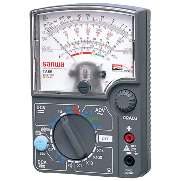 Sanwa TA55 Analog Multimeter 30A Range for Automotive Applications