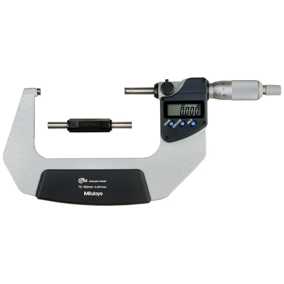 Mitutoyo 293-243-30 Digimatic Micrometer, Range 75-100mm IP65 Ratchet Stop-No SPC