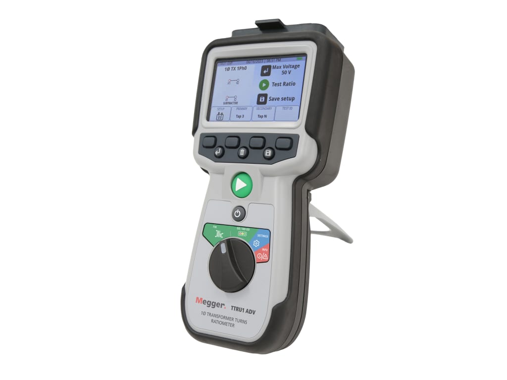 Megger TTRU1-ADV Handheld turns ratiometer, 62.5 VAC test set