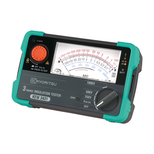 Kyoritsu 3431 Analogue Insulation Resistance Tester, 1000 V