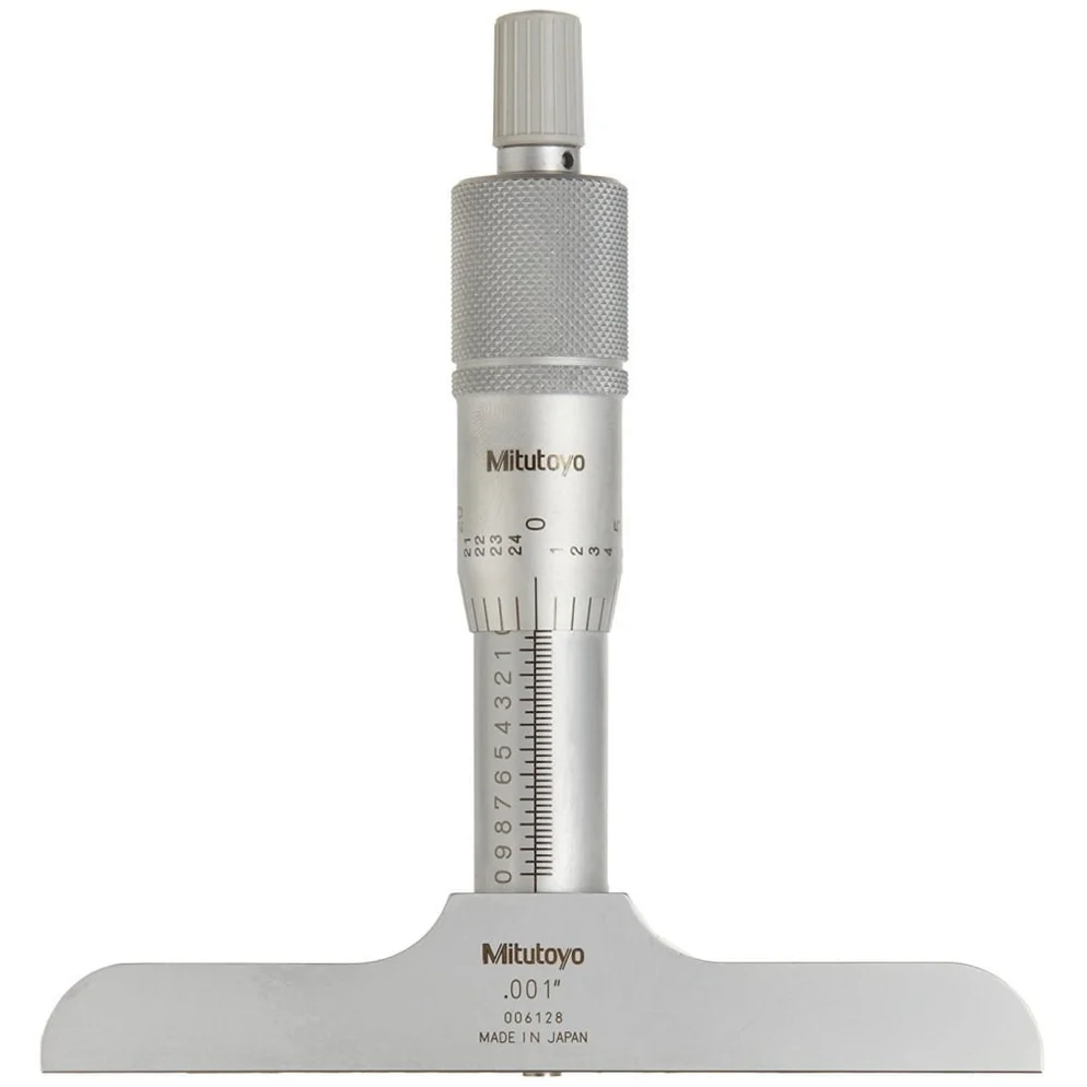 Mitutoyo 128-106 Depth Micrometer, 0-1"/ Base 4"