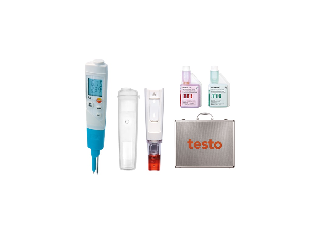 Testo 206 pH2 S-KIT pH/temperature measuring instrument for semi-solid media