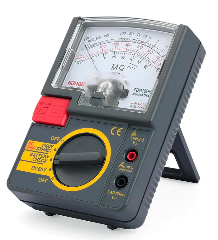 Sanwa PDM1529S | 1000V / 500V / 250V Analog Insulation Tester / Portable Insulation Resistance Meter