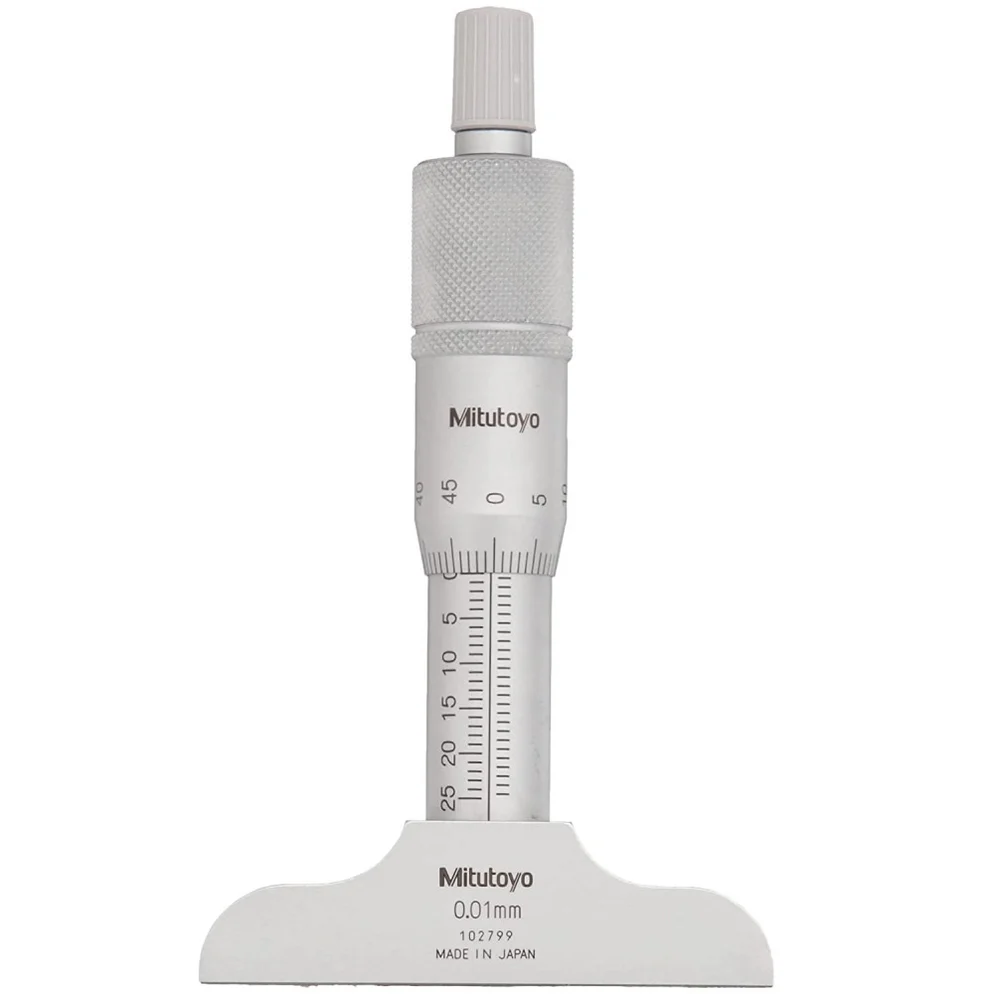 Mitutoyo 128-101 Depth Micrometer, 0-25mm